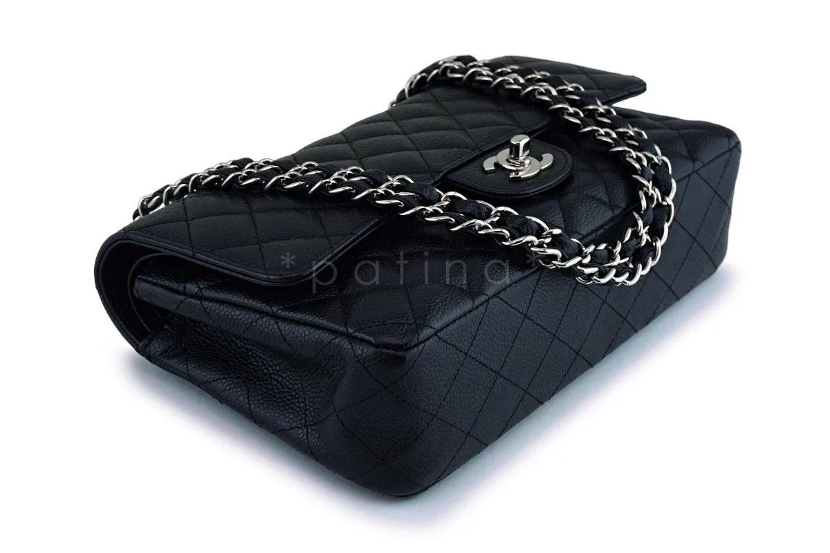 Chanel Black Caviar Classic Medium Double Flap Bag SHW