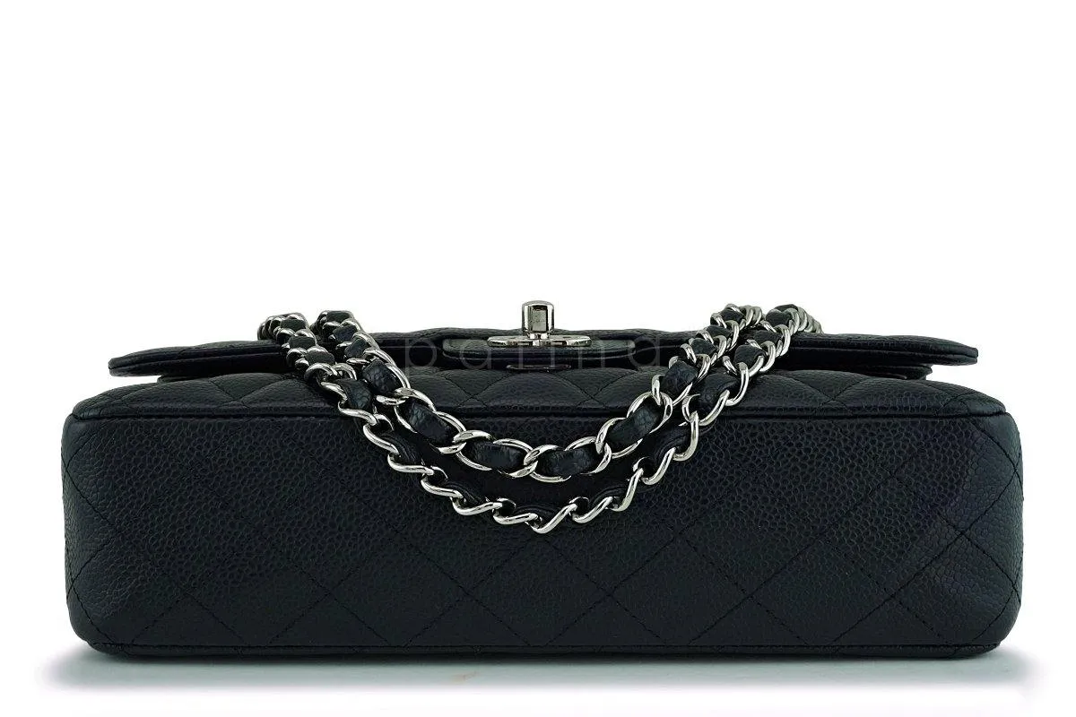 Chanel Black Caviar Classic Medium Double Flap Bag SHW