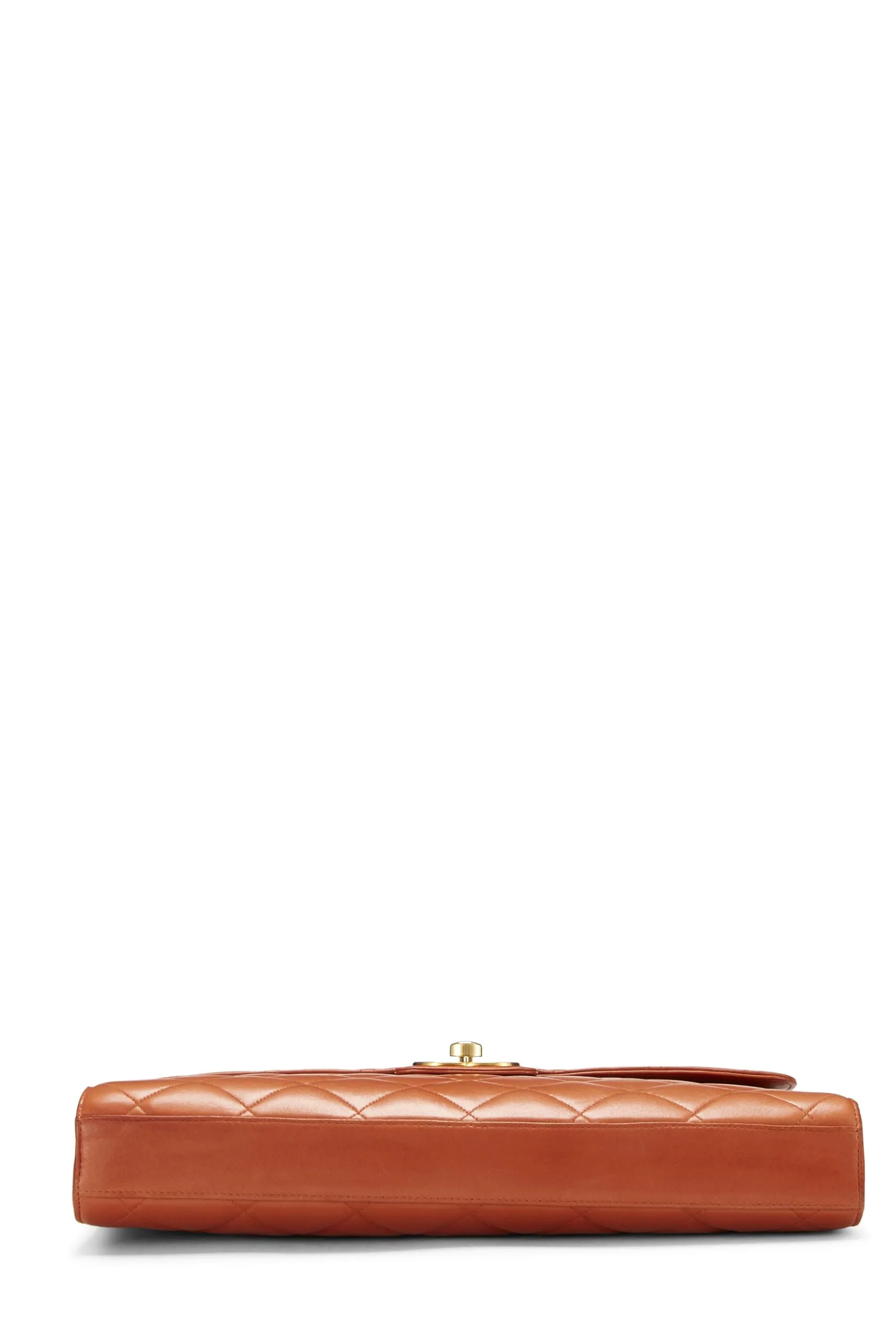 Chanel,  Orange Quilted Lambskin Briefcase, Orange