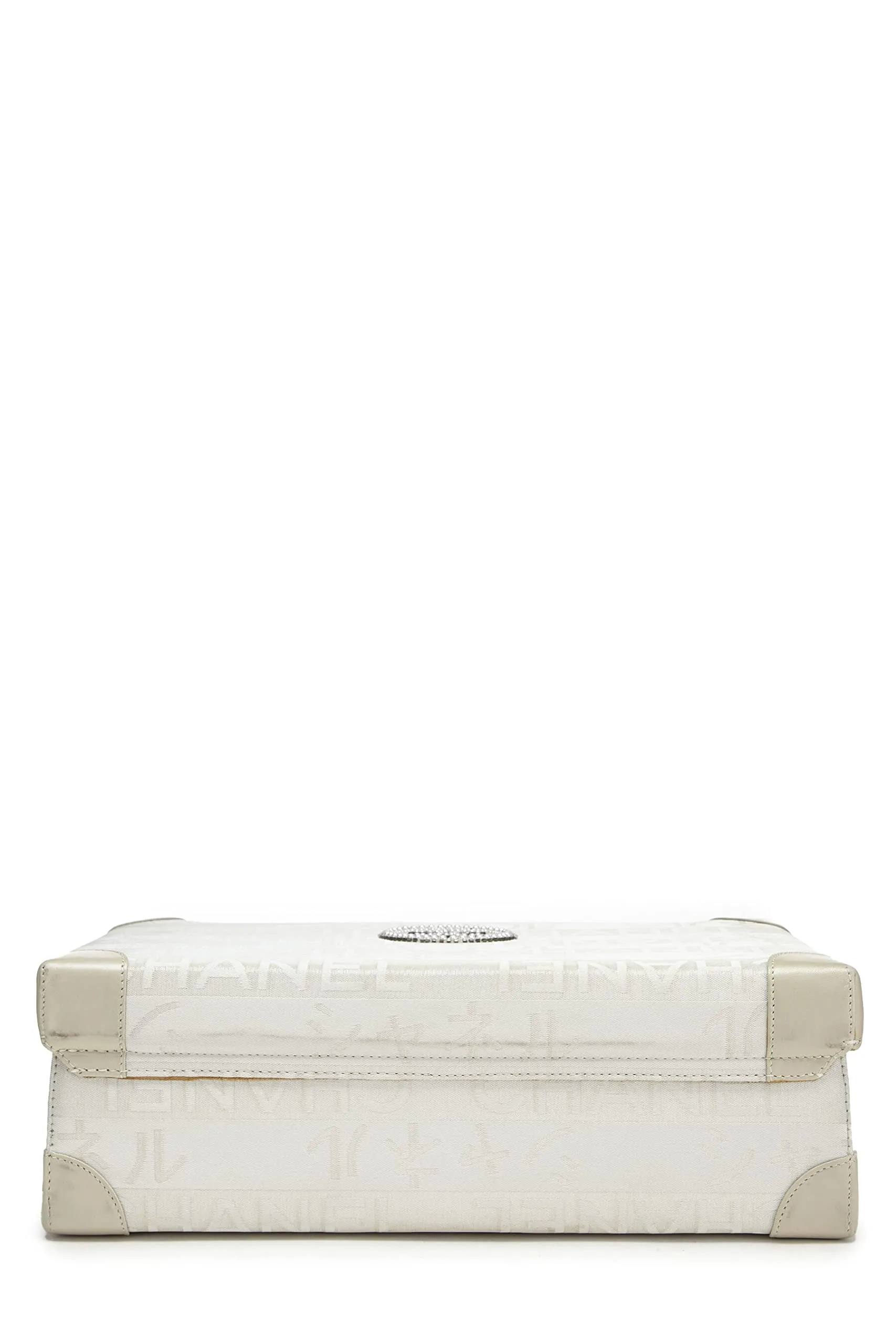 Chanel,  White Satin Ginza Briefcase LTD, White