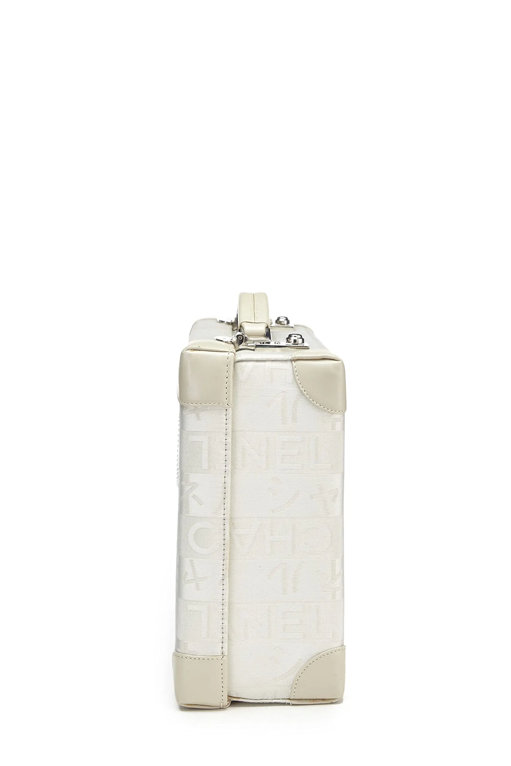 Chanel,  White Satin Ginza Briefcase LTD, White