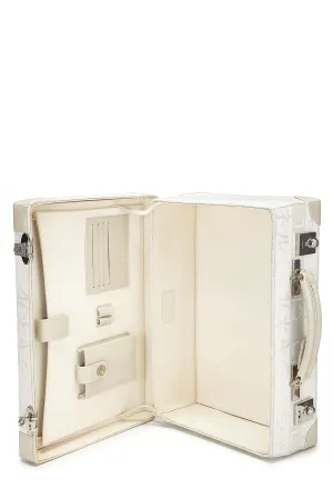 Chanel,  White Satin Ginza Briefcase LTD, White