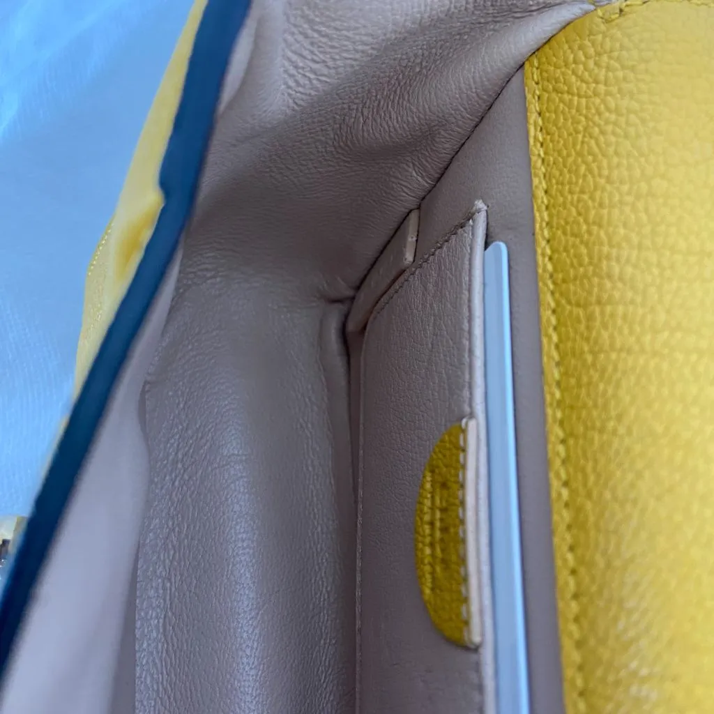 Chloe Yellow Leather Mini Elsie Shoulder Bag