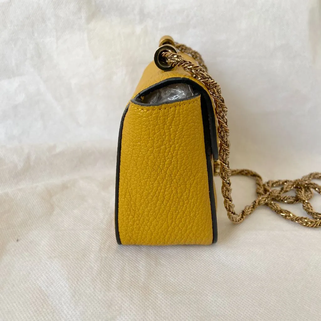 Chloe Yellow Leather Mini Elsie Shoulder Bag