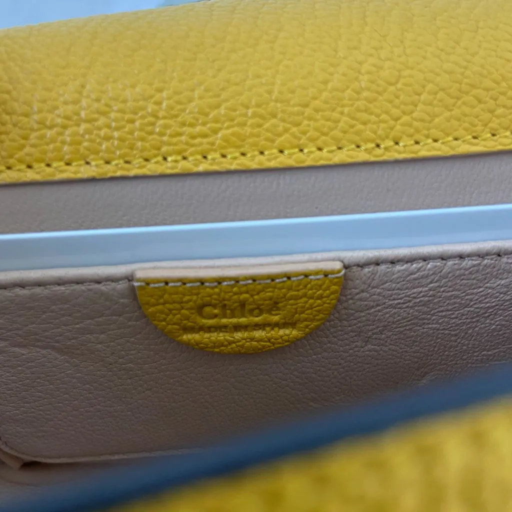 Chloe Yellow Leather Mini Elsie Shoulder Bag