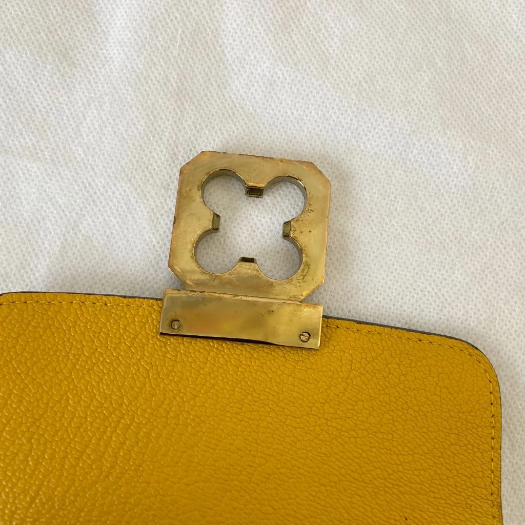 Chloe Yellow Leather Mini Elsie Shoulder Bag