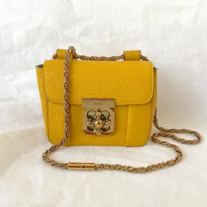 Chloe Yellow Leather Mini Elsie Shoulder Bag