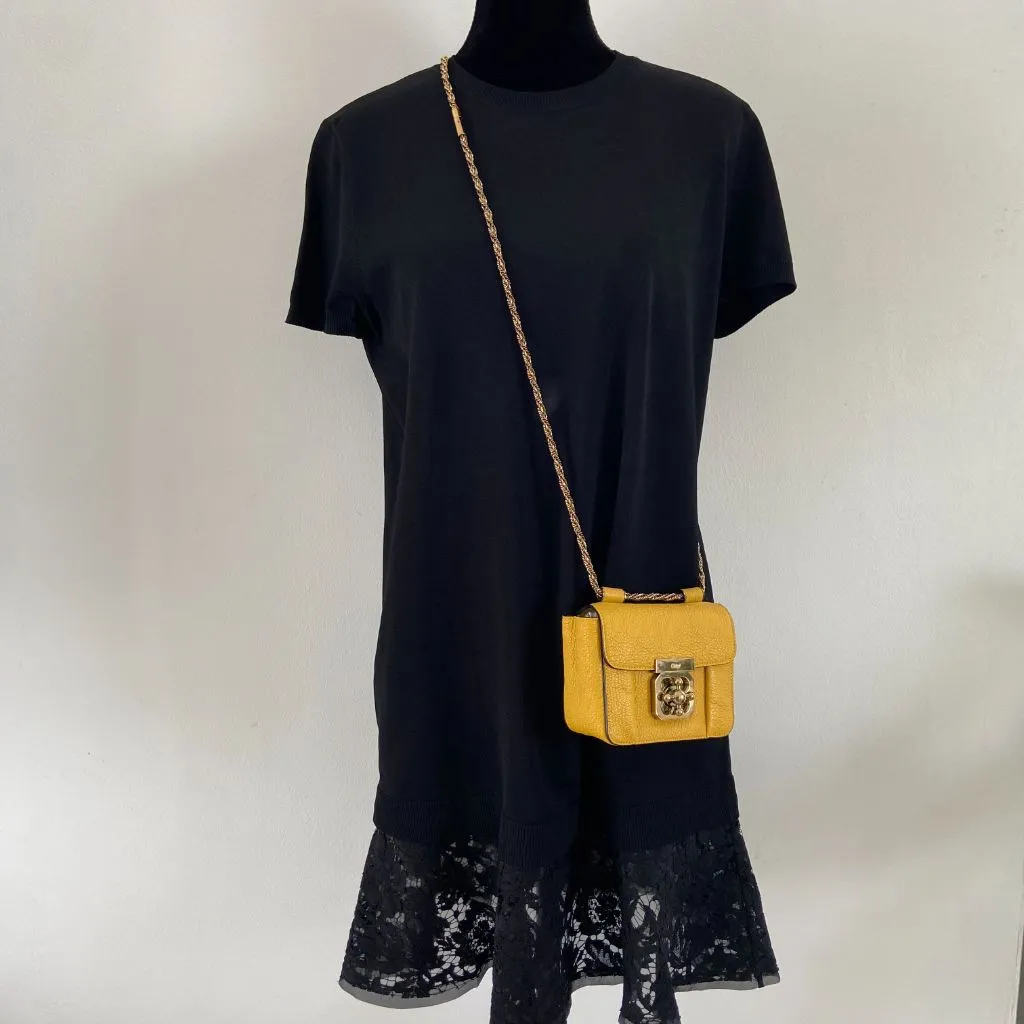 Chloe Yellow Leather Mini Elsie Shoulder Bag