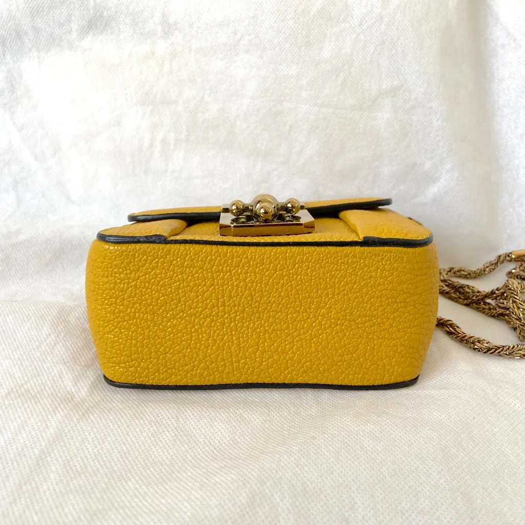 Chloe Yellow Leather Mini Elsie Shoulder Bag