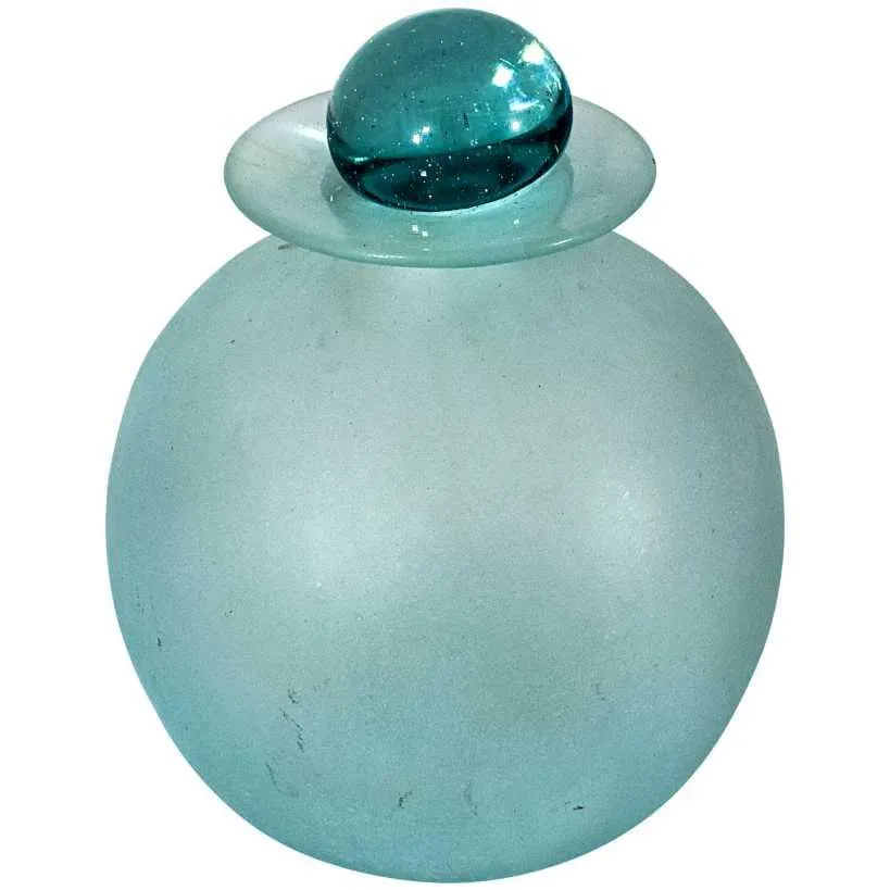 Clear Blue Blown Glass Vase – Elegant Artisan Craftsmanship ✨