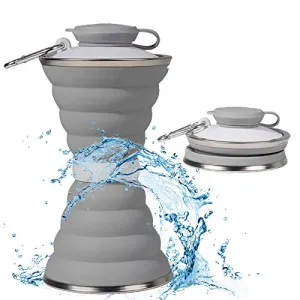 Collapsible Water Bottle, Camping Cup With Carabiner