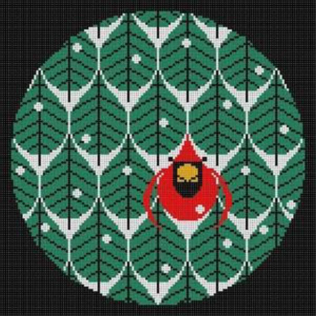 Coniferous Cardinal Canvas