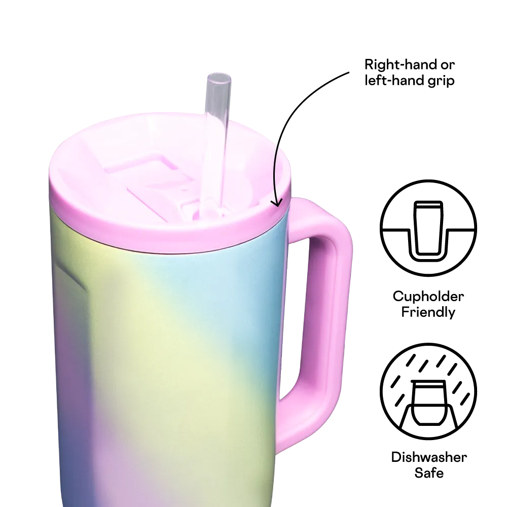 Corkcicle Cruiser Insulated Tumbler With Handle – Rainbow Unicorn – 40oz