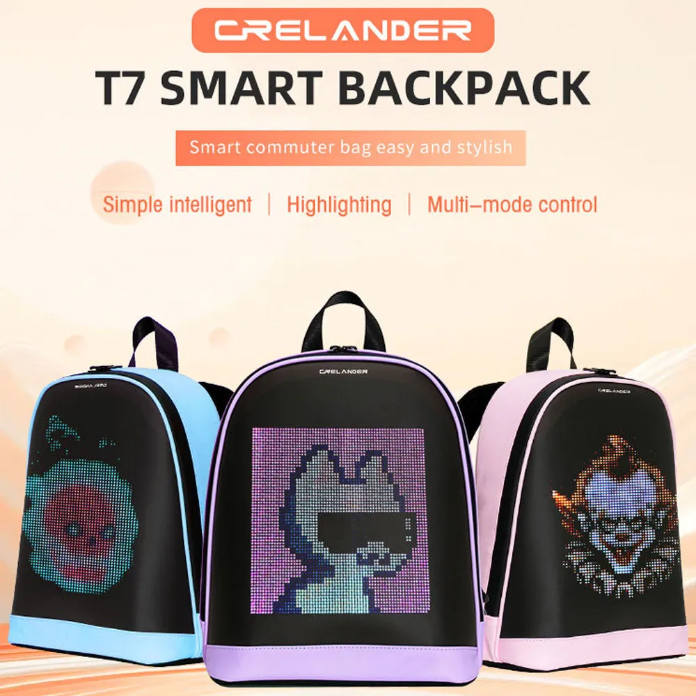 CRELANDER LED  Women's Backpacks girl child LED bag