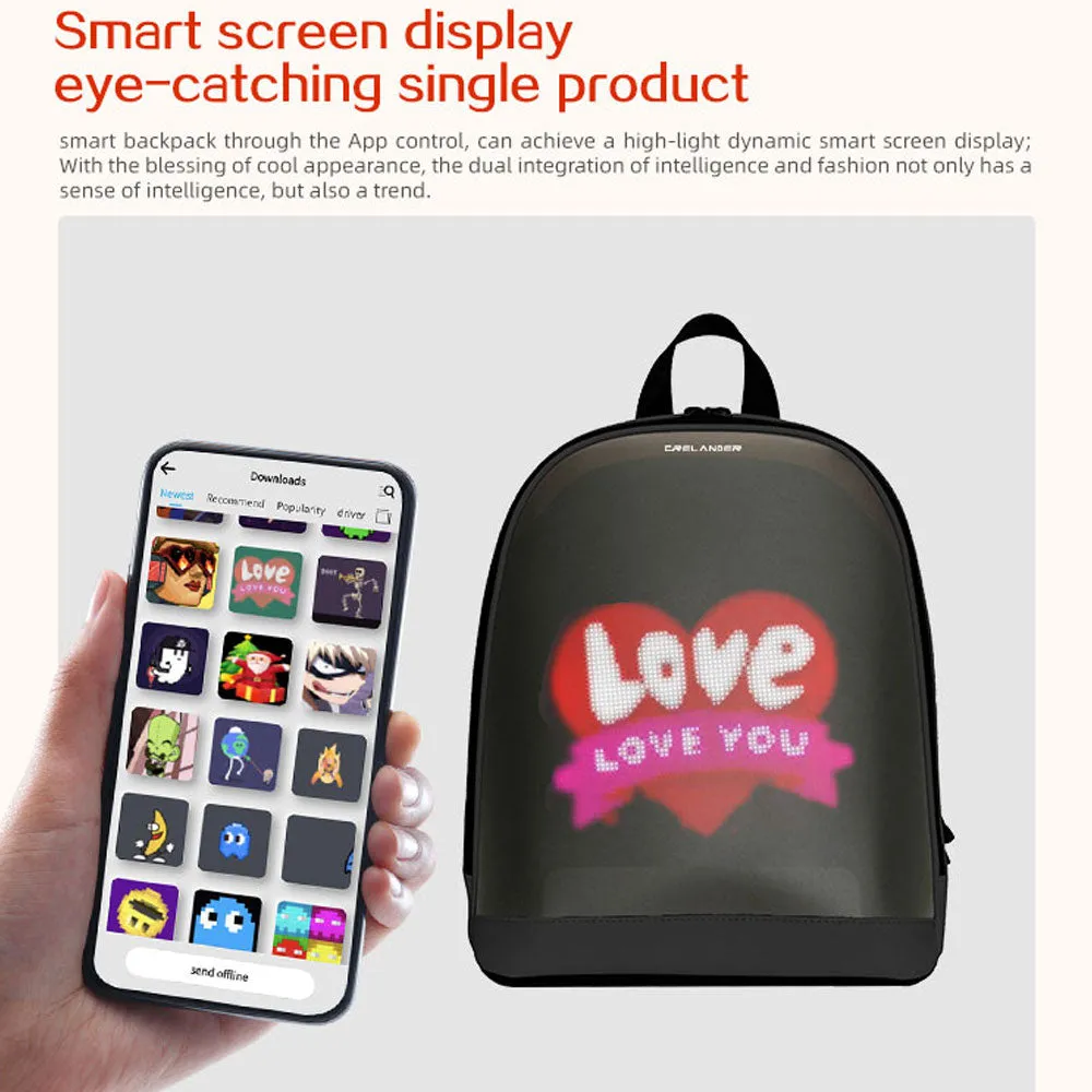 CRELANDER LED  Women's Backpacks girl child LED bag