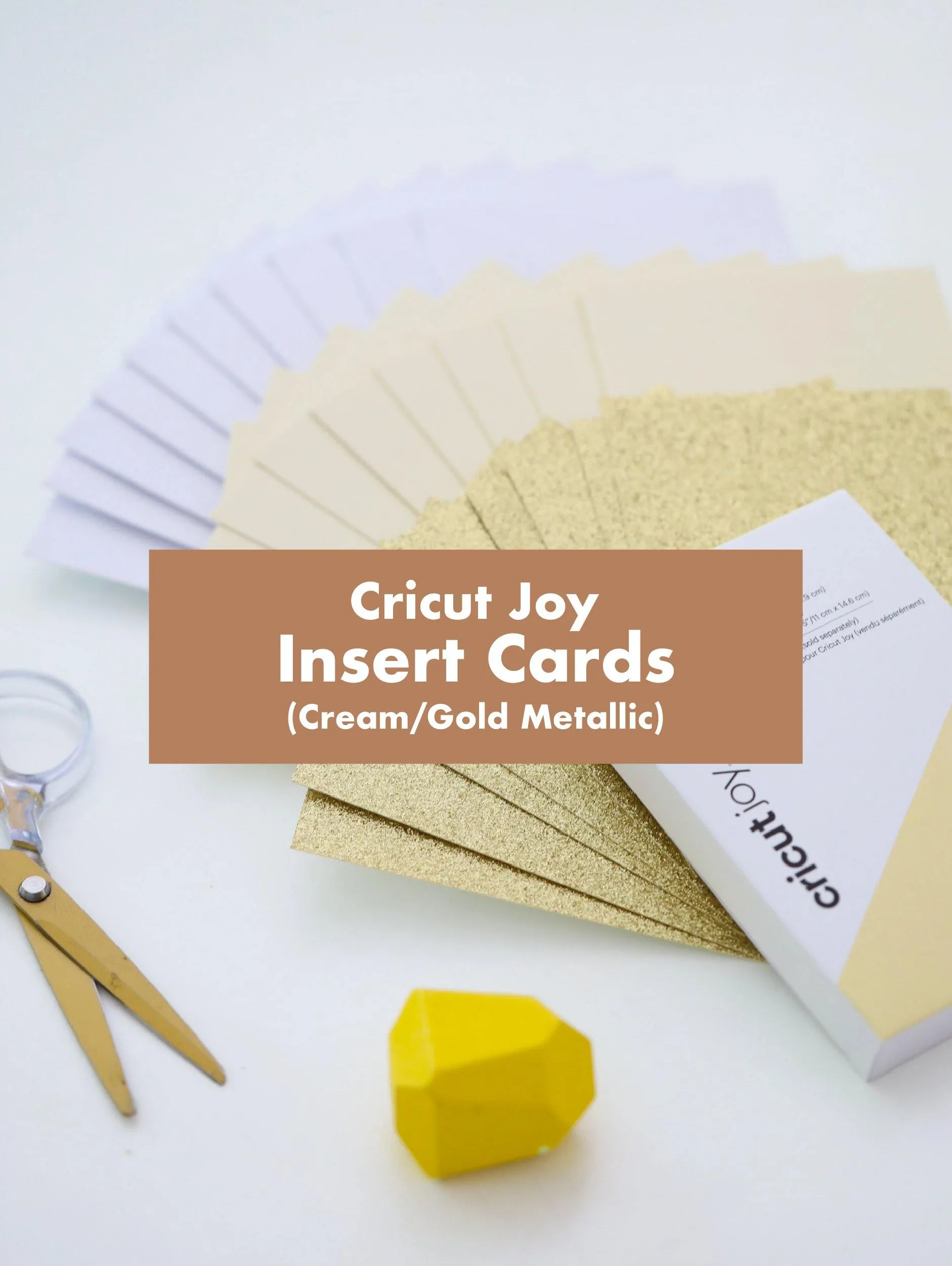 Cricut Joy Insert Cards [Cream/Gold Glitter]