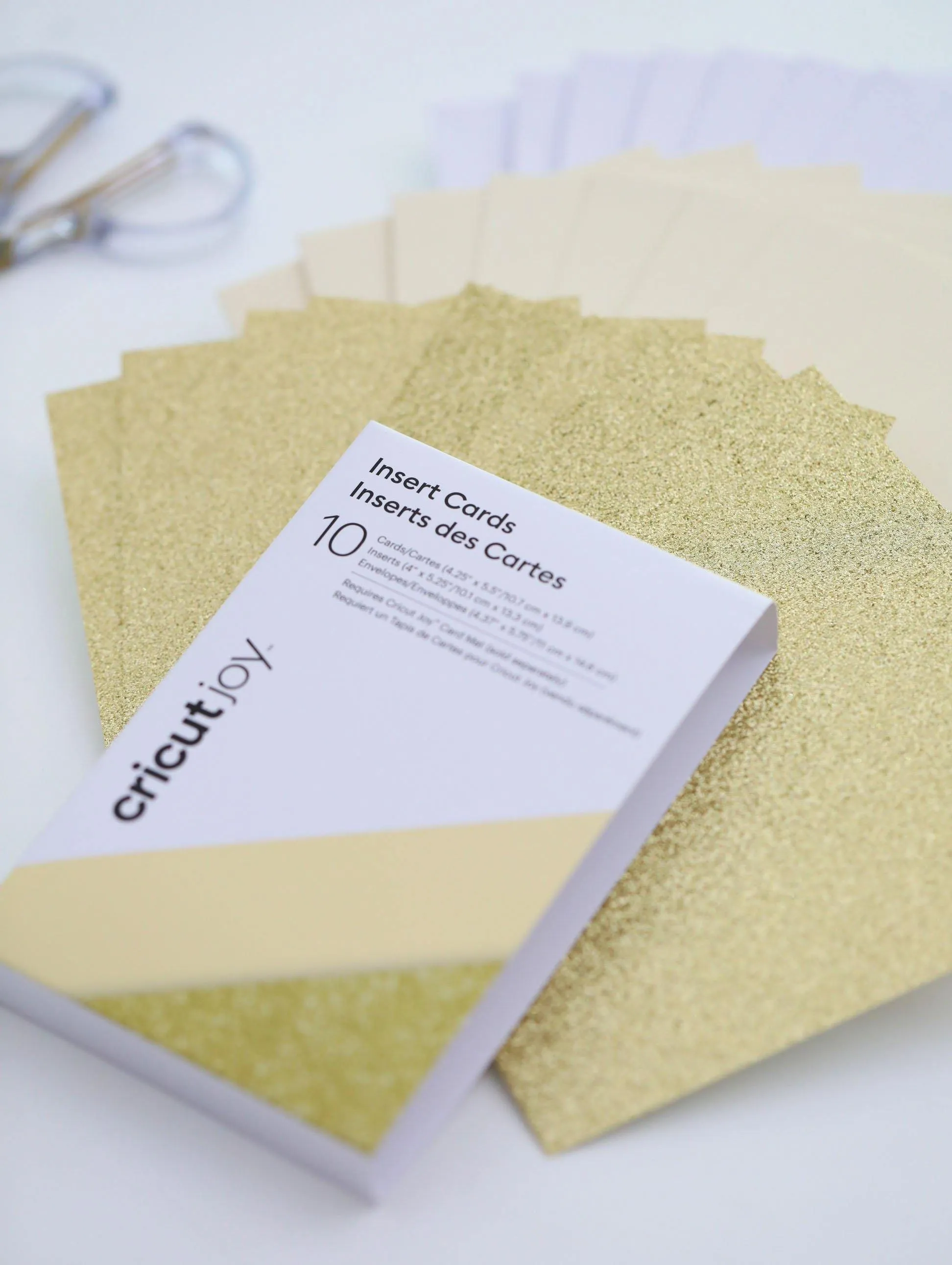 Cricut Joy Insert Cards [Cream/Gold Glitter]