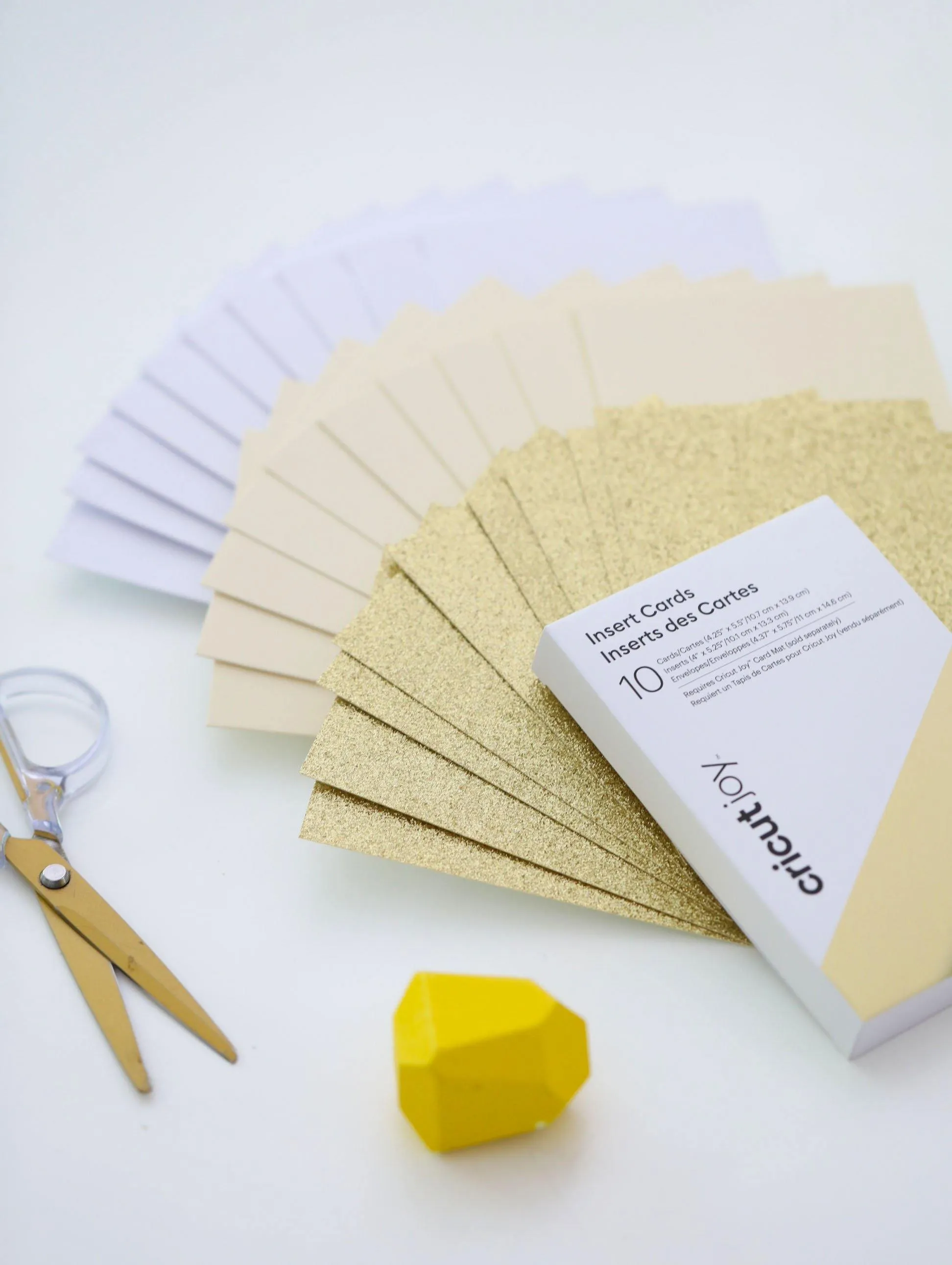 Cricut Joy Insert Cards [Cream/Gold Glitter]