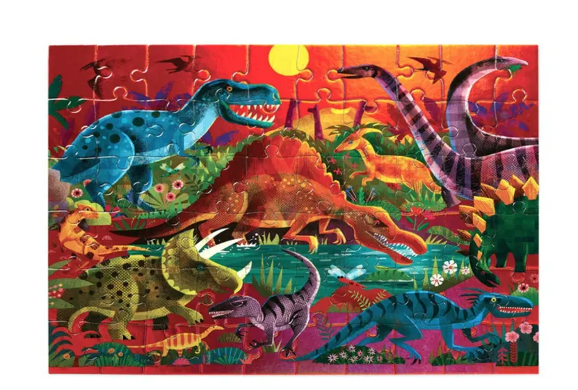 Croc Creek Foil Puzzle 60Pc Dazzling Dinos