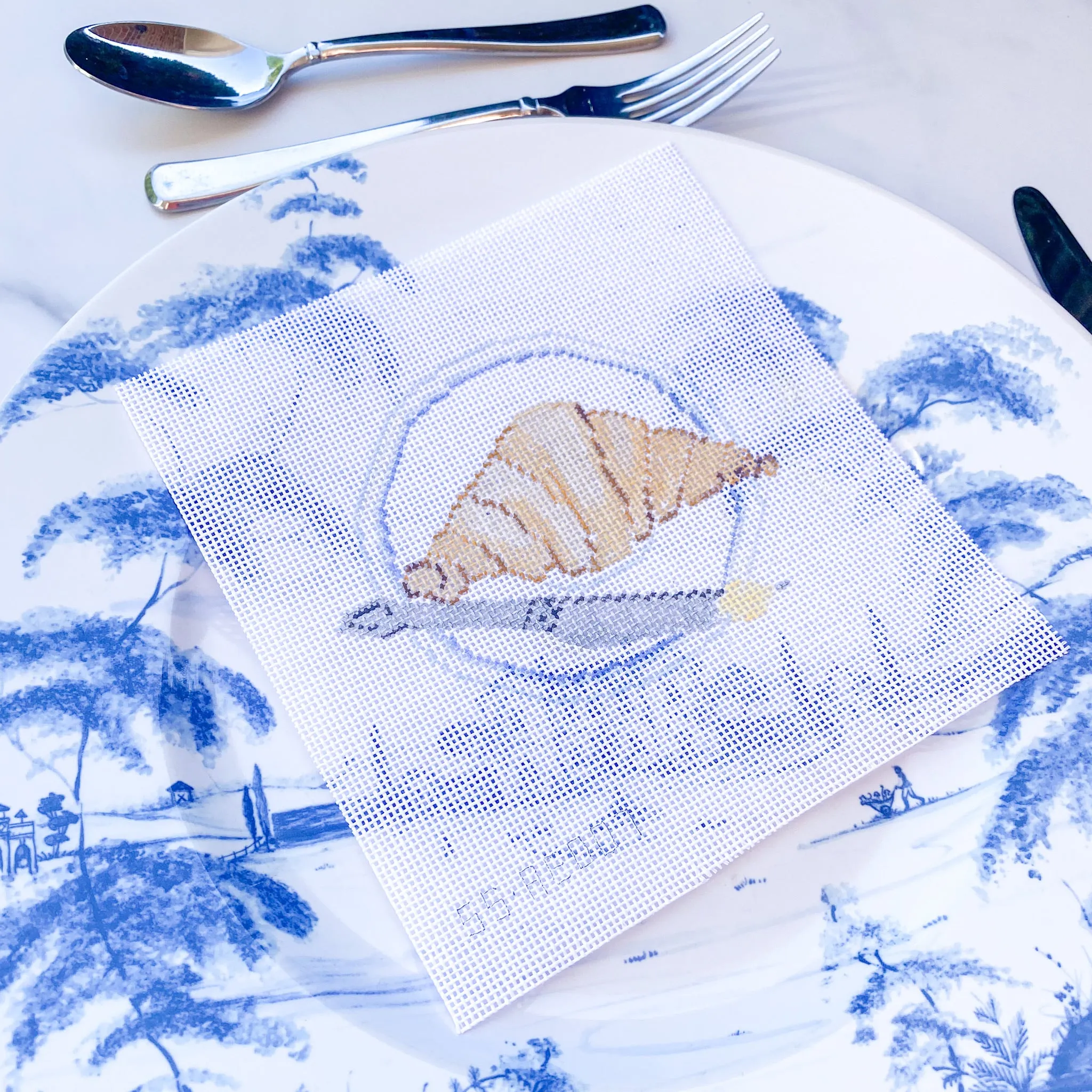 Croissant Needlepoint Canvas