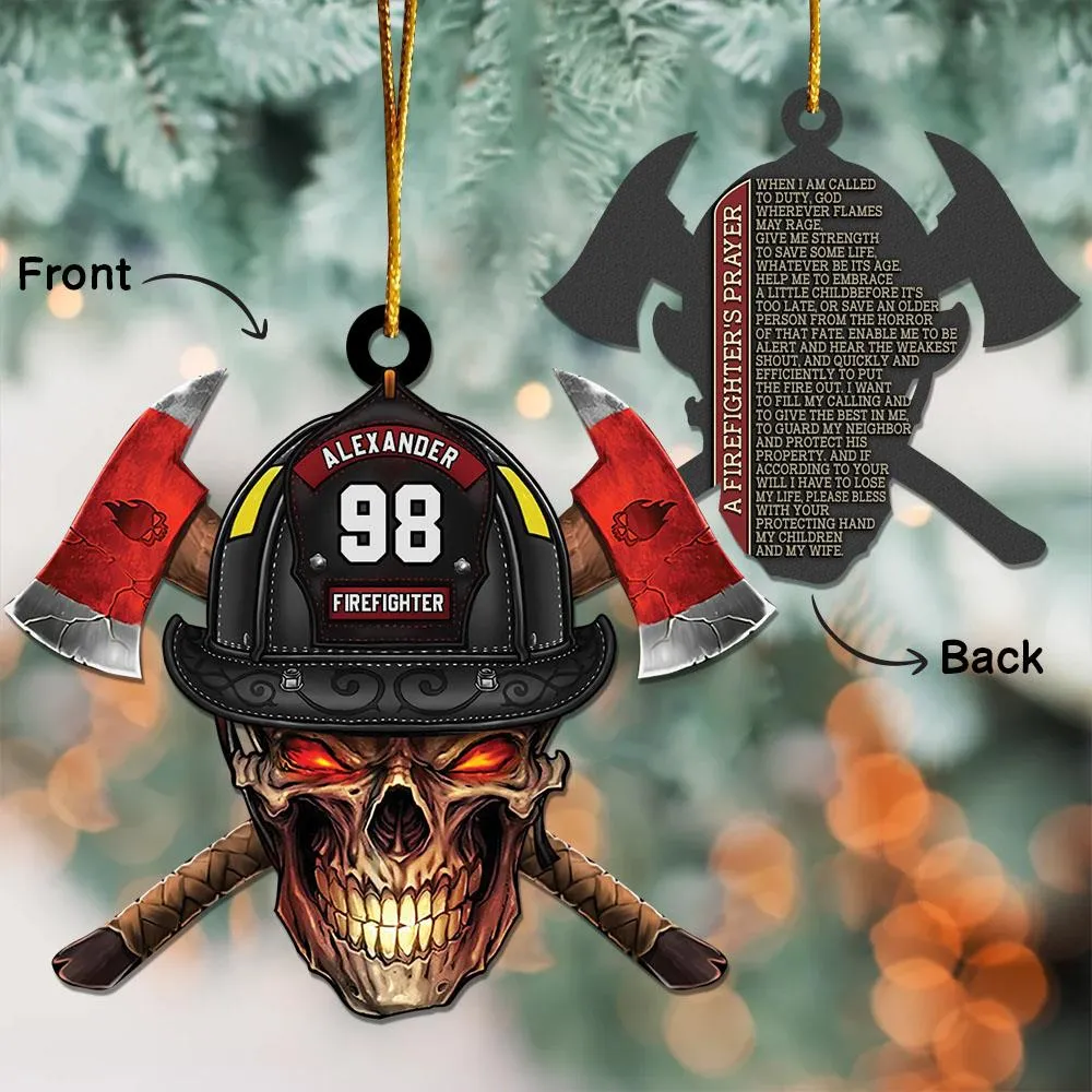 Custom Ornament Firefighter's Prayer Gift For Fireman K1702