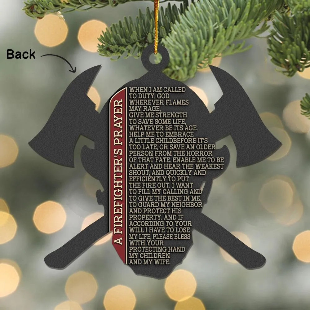 Custom Ornament Firefighter's Prayer Gift For Fireman K1702
