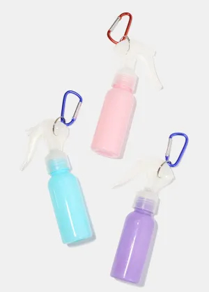 Cylinder Spray Travel Bottle with Carabiner