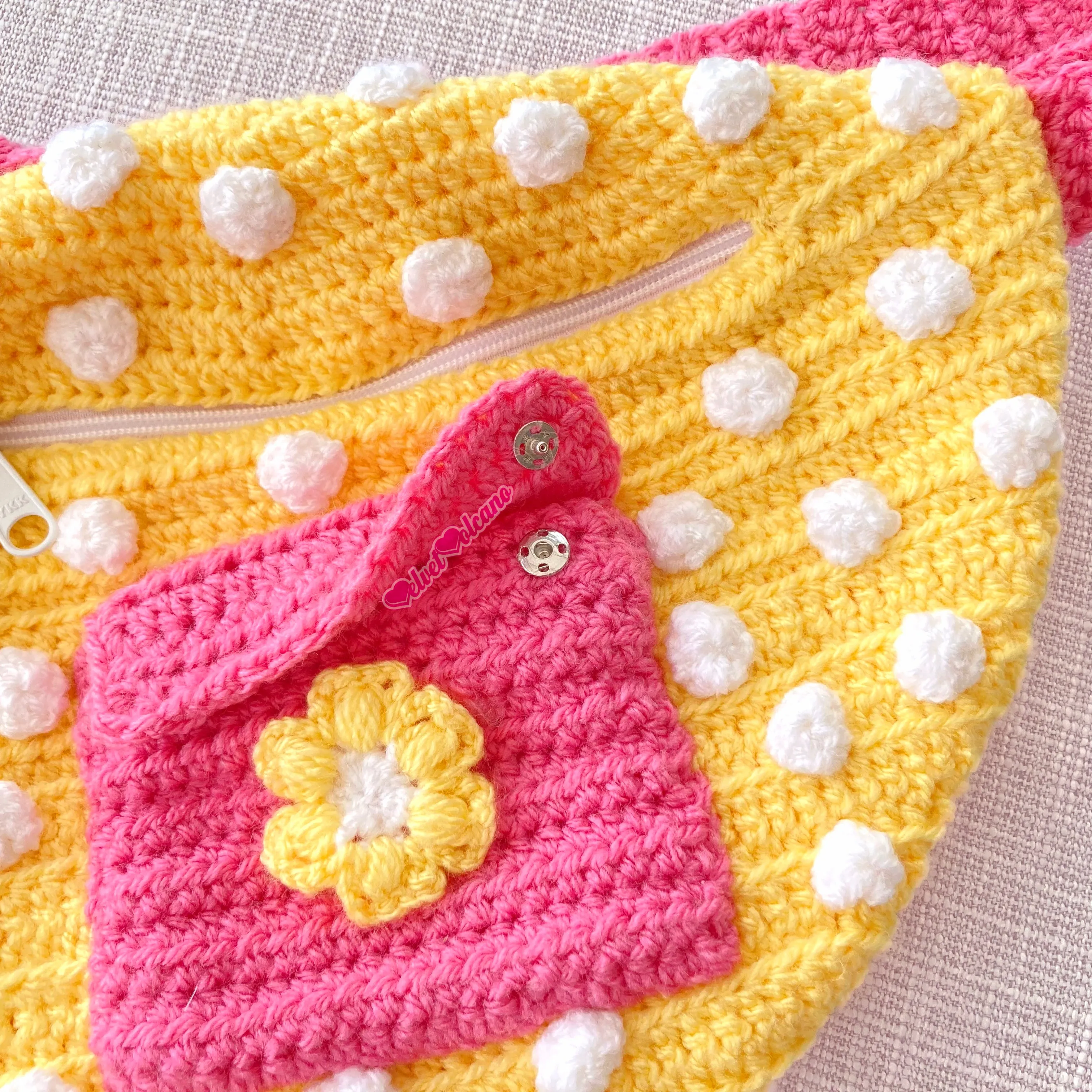 Daisy Polka Dot Bum Bag (Custom Colour)