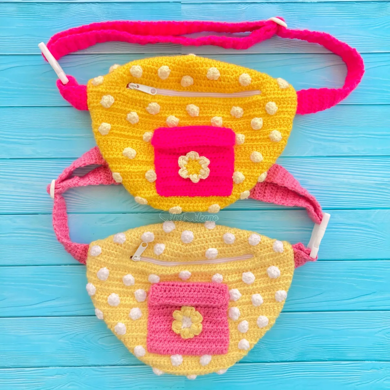 Daisy Polka Dot Bum Bag (Custom Colour)