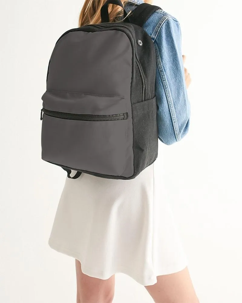 Dark Brown Canvas Backpack | Dark Pale Brown | C30M30Y30K60