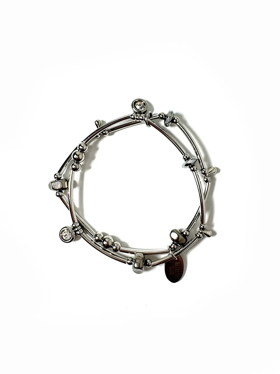 [DAZZLING CLUB] Seasonless LAYERED LINE MIX BRACELET