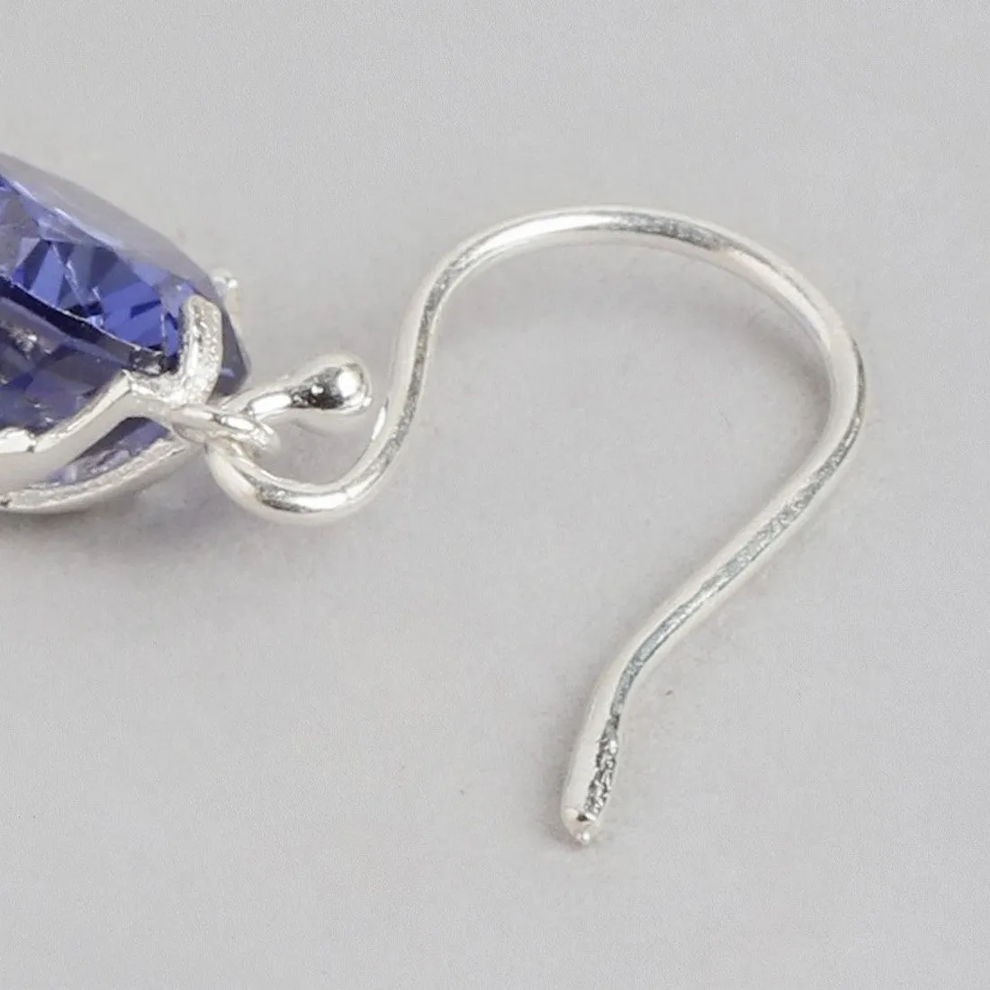 Dazzling Dangle Solitaire Sterling Silver Drop Earrings