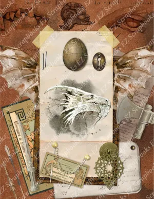 Dazzling Dragons Embellishments 4 Paper - 9473