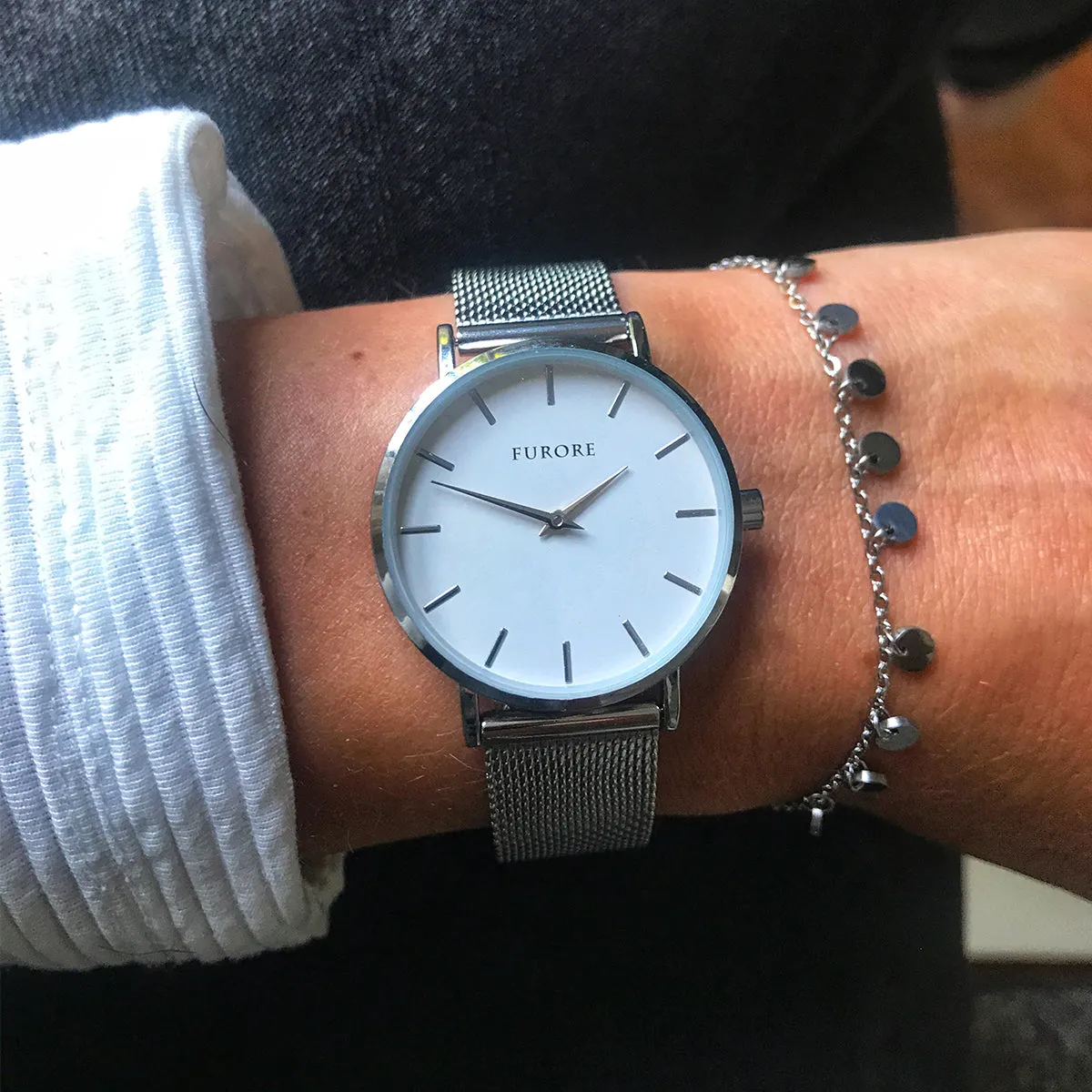 Dazzling Nature Watch Silver Colour