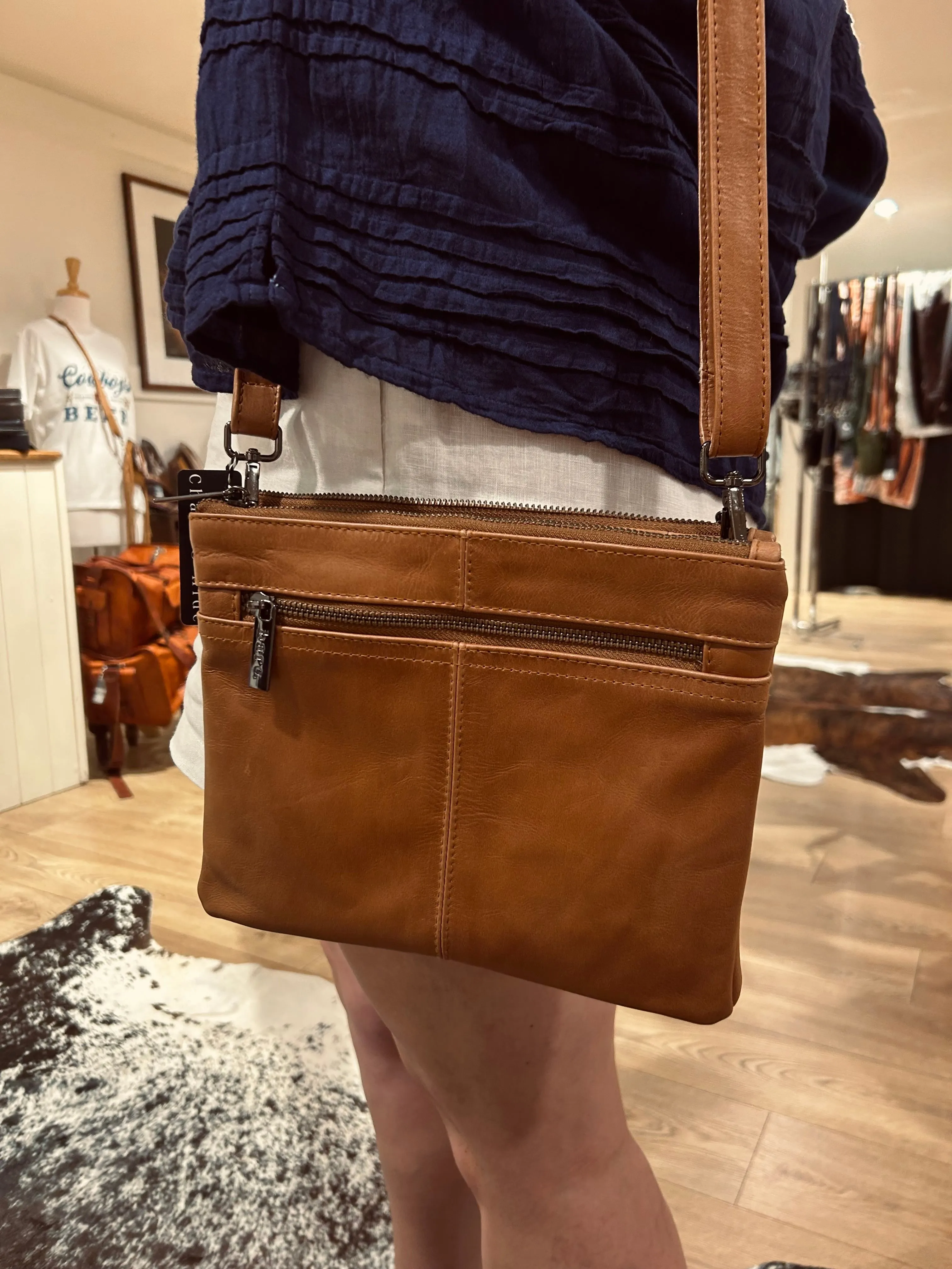 Double zip crossbody bag #dzc1