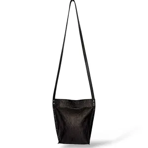 Embossed Black Crossbody Bag