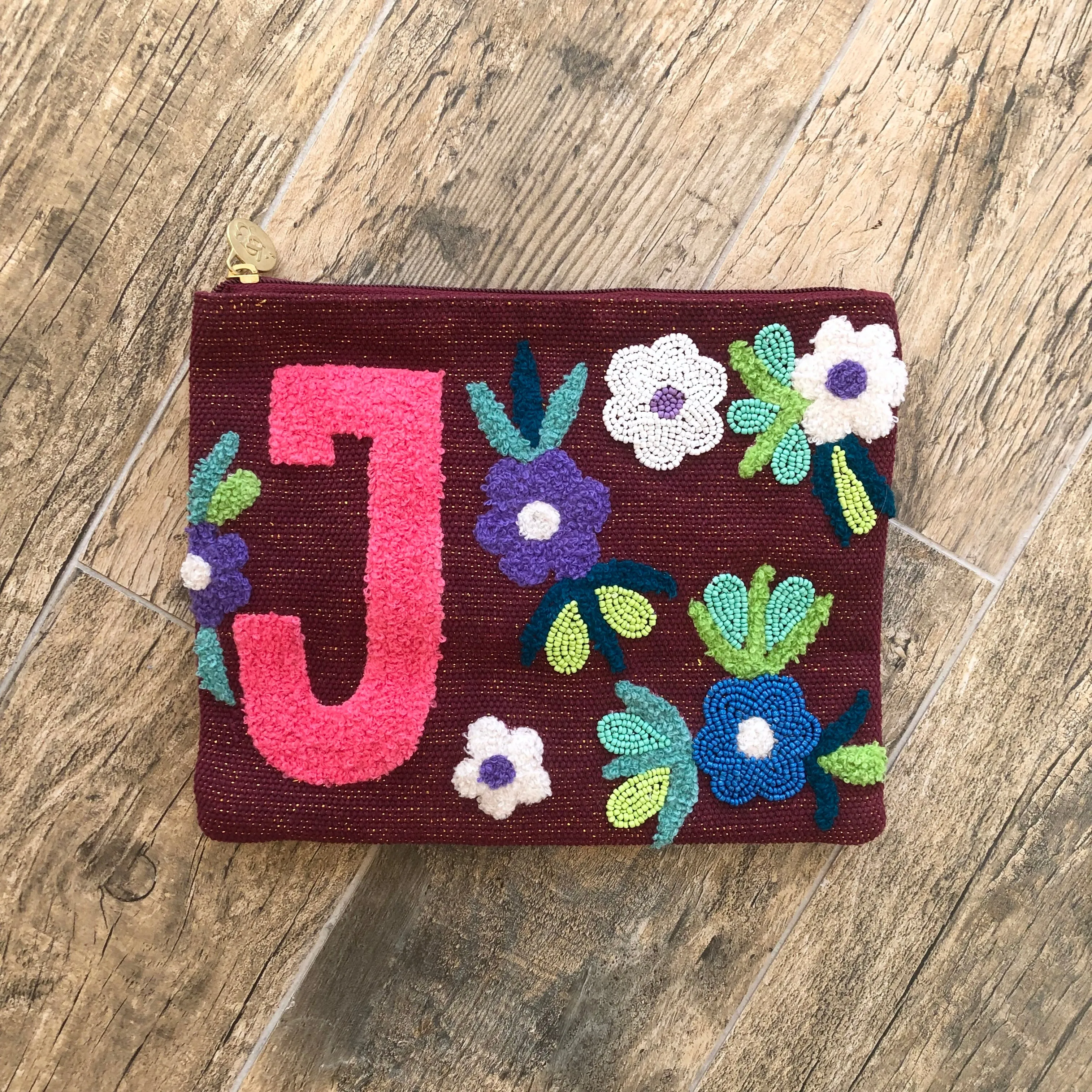 Embroidered Initial Crossbody