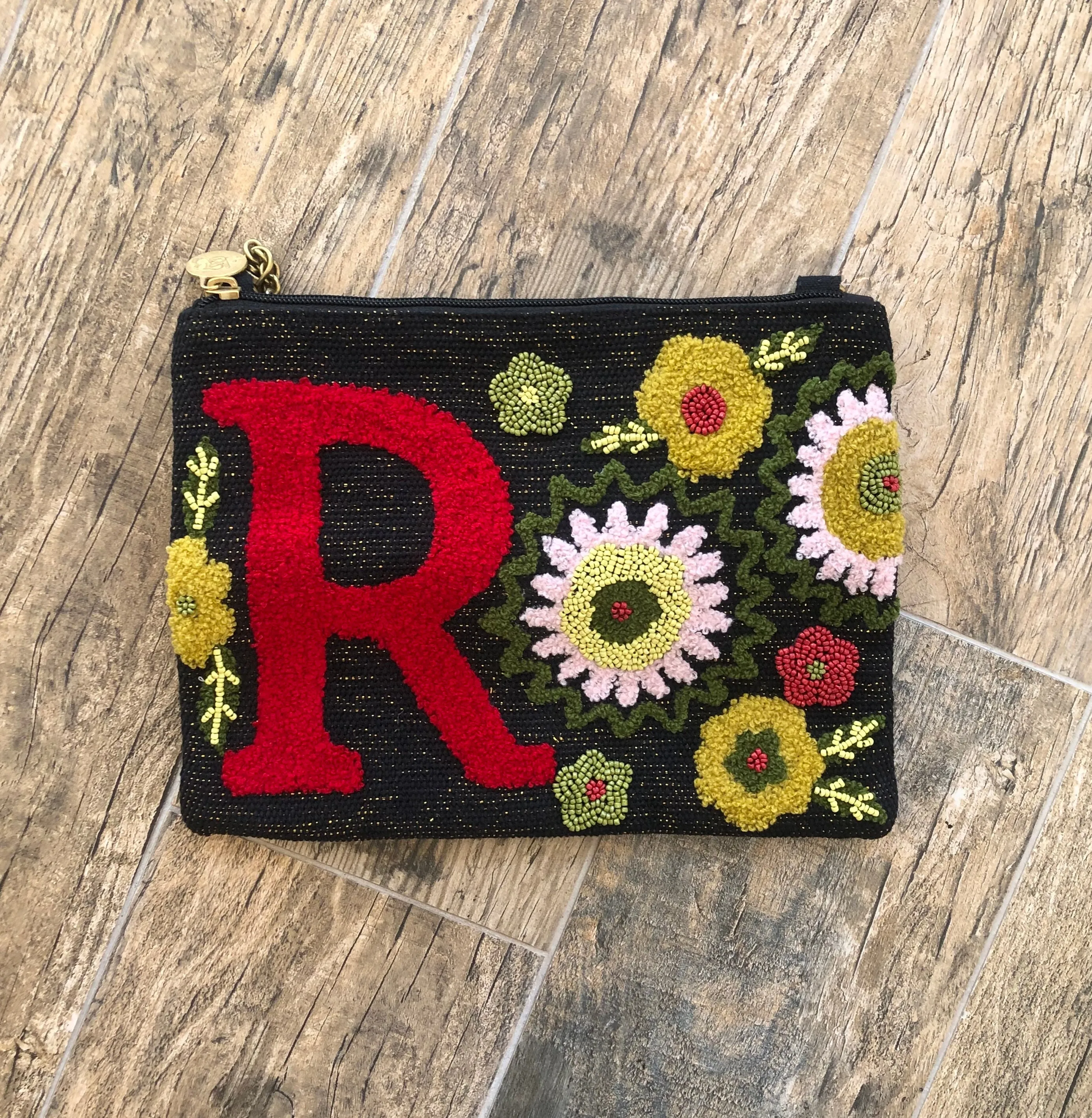 Embroidered Initial Crossbody