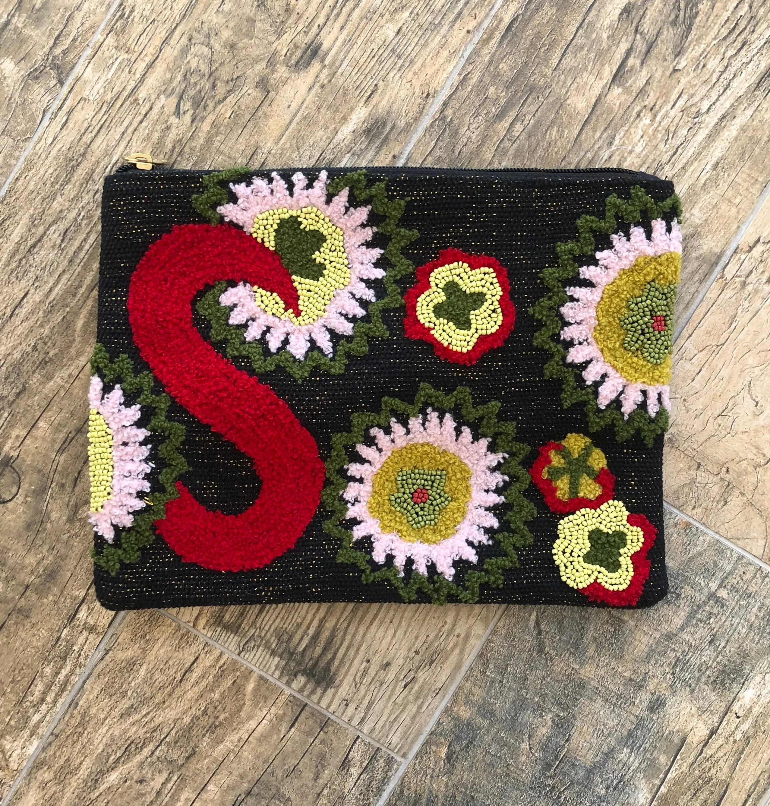 Embroidered Initial Crossbody