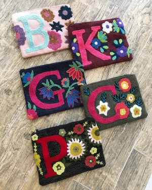 Embroidered Initial Crossbody