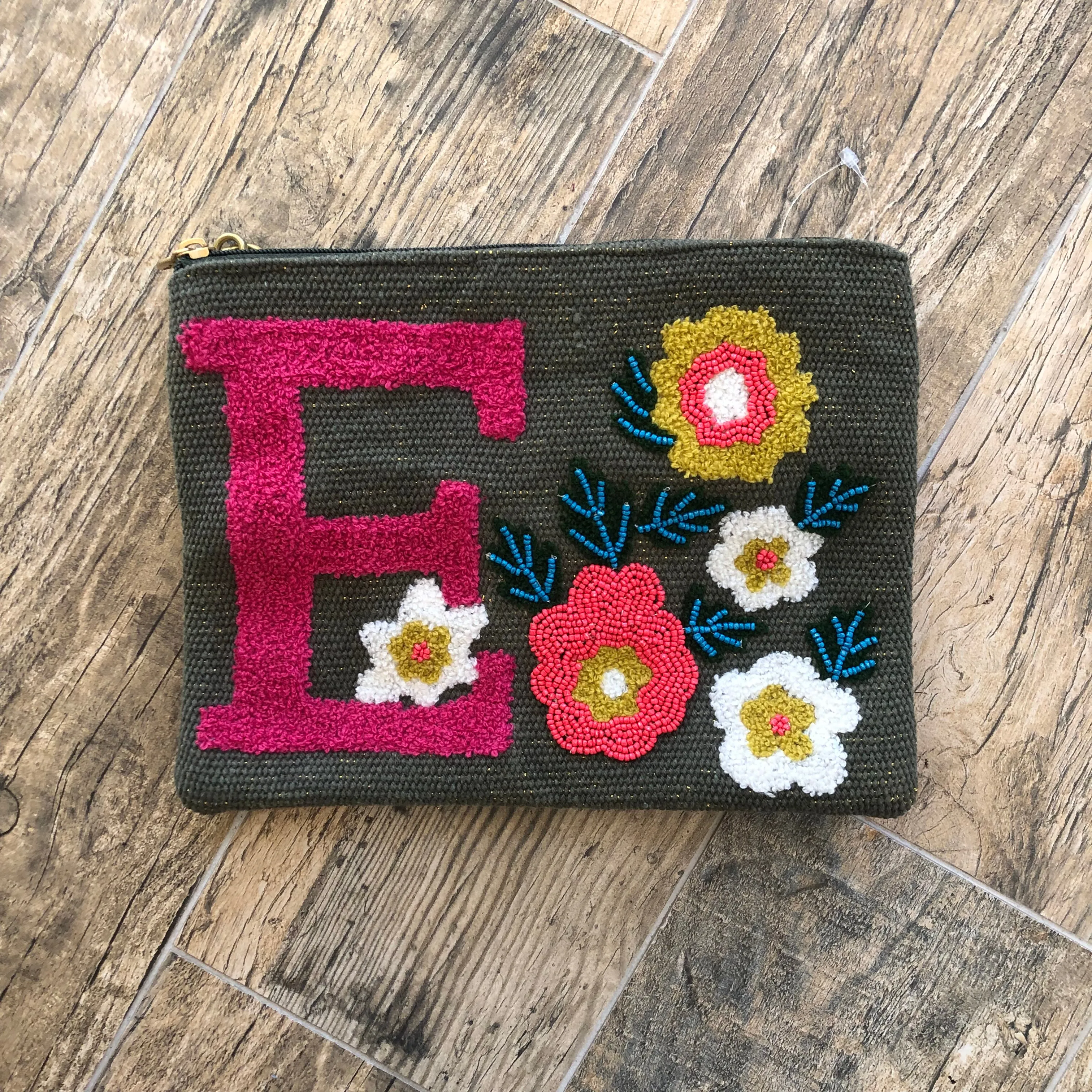 Embroidered Initial Crossbody