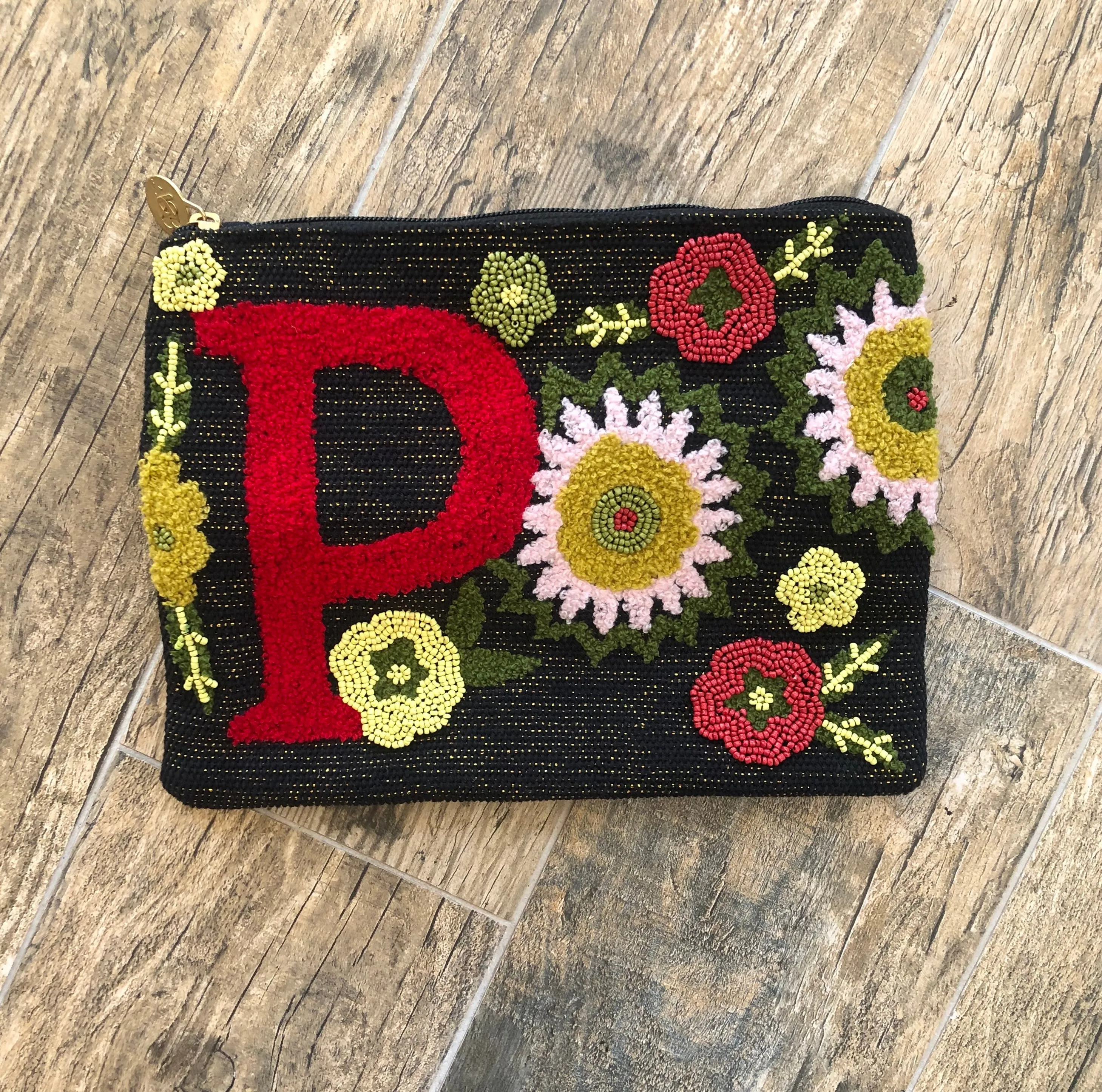 Embroidered Initial Crossbody