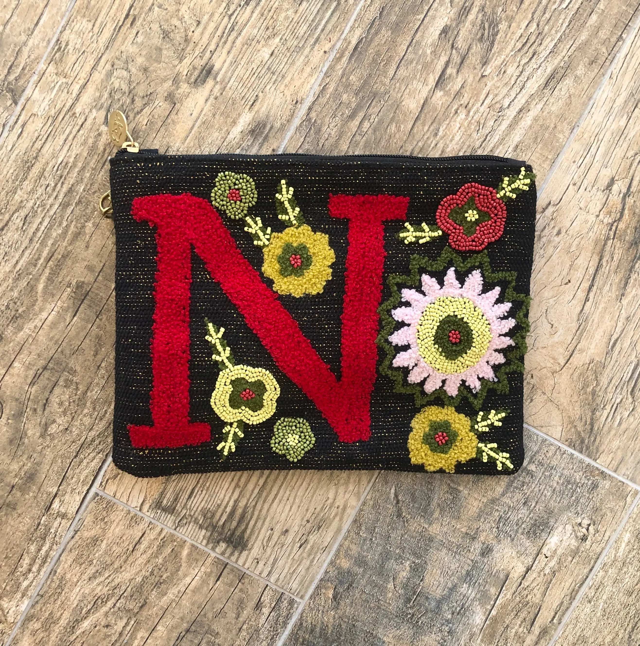 Embroidered Initial Crossbody