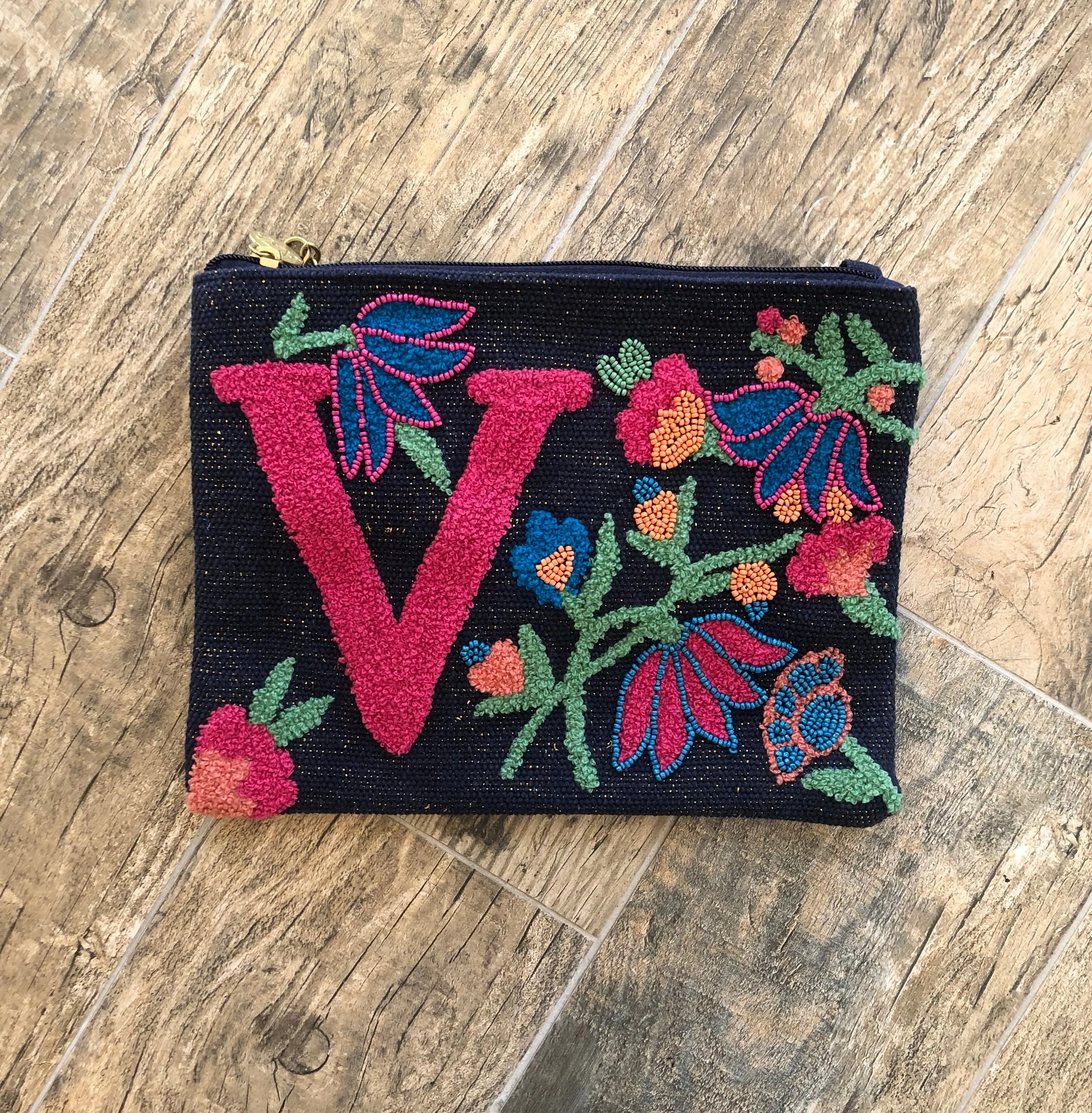 Embroidered Initial Crossbody