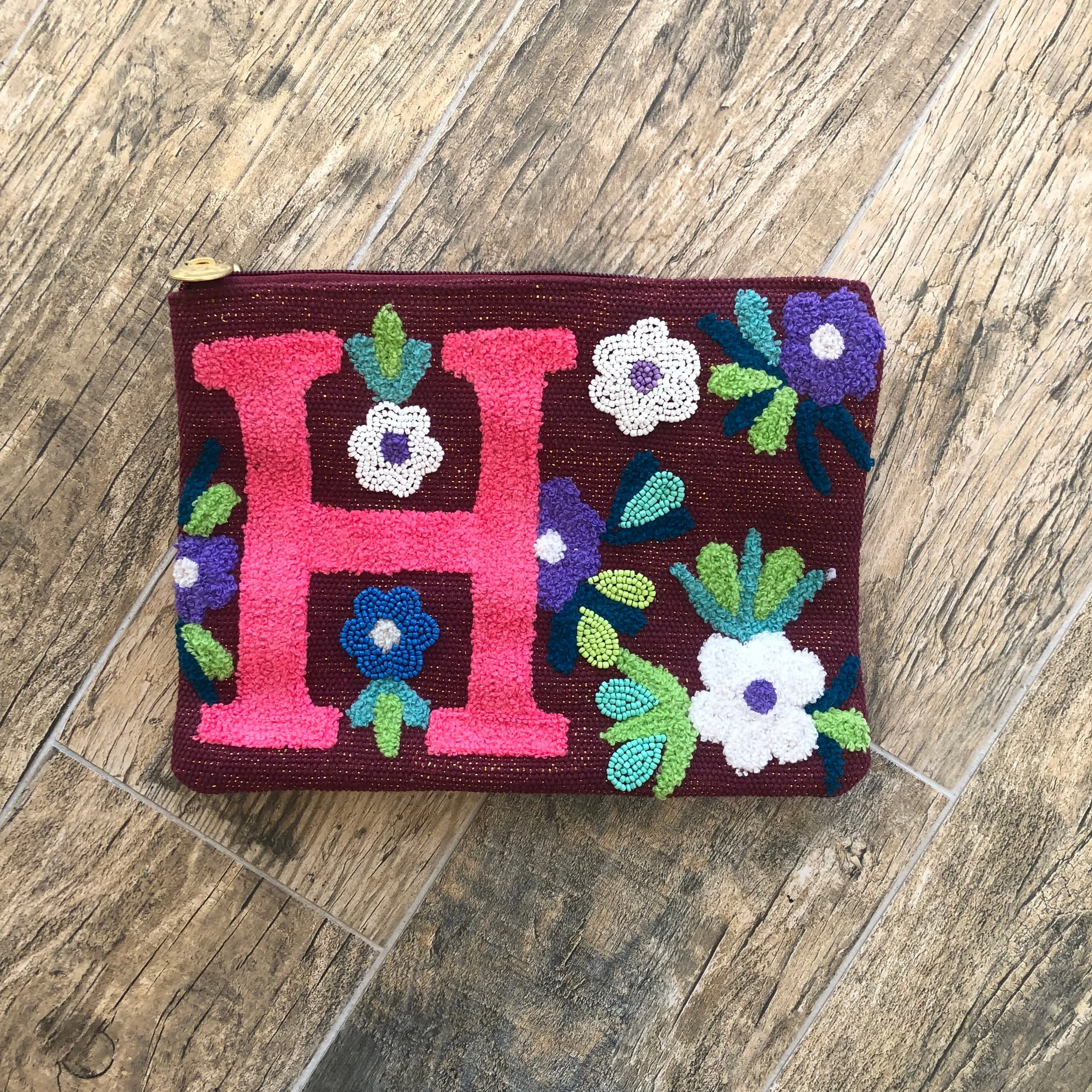 Embroidered Initial Crossbody