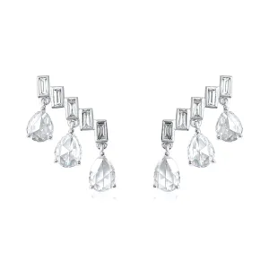 Enlightenment Rosecut & Baguette Diamond Ear Climbers
