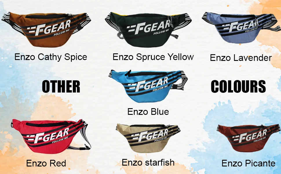 Enzo Black Blue Waist Pouch