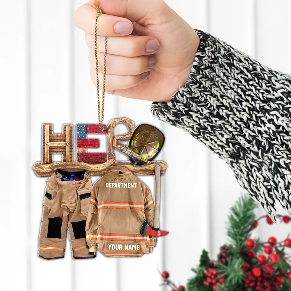 Firefighter Is My Hero Personalized Ornament Gift For Firefighter Fireman K1702