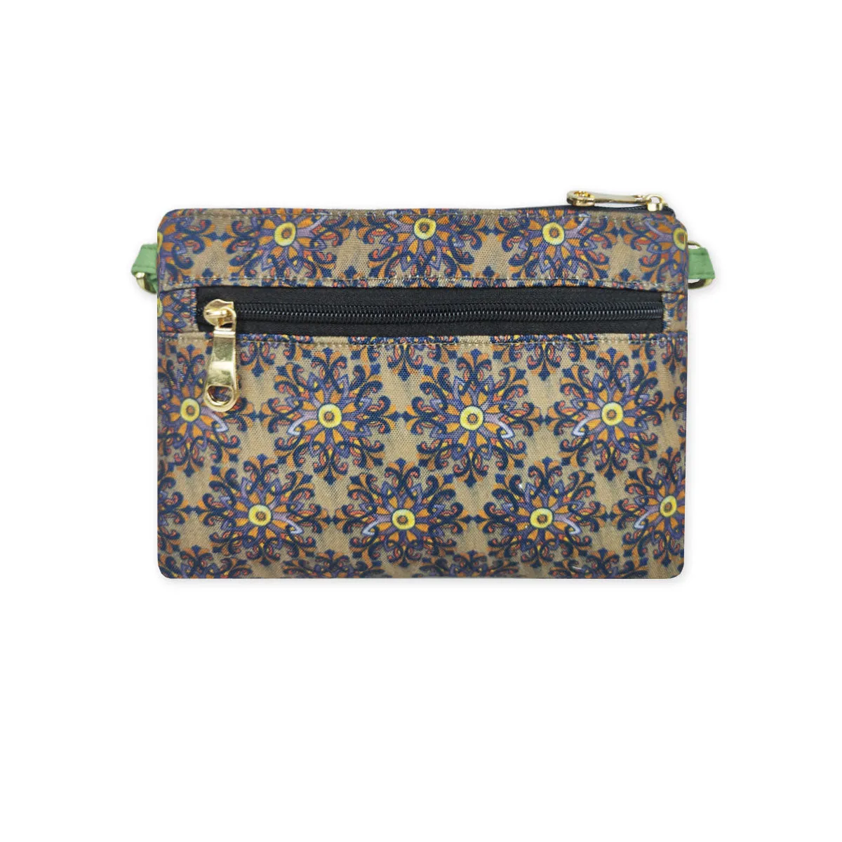 Front Flap Sling Bag- Green Knot