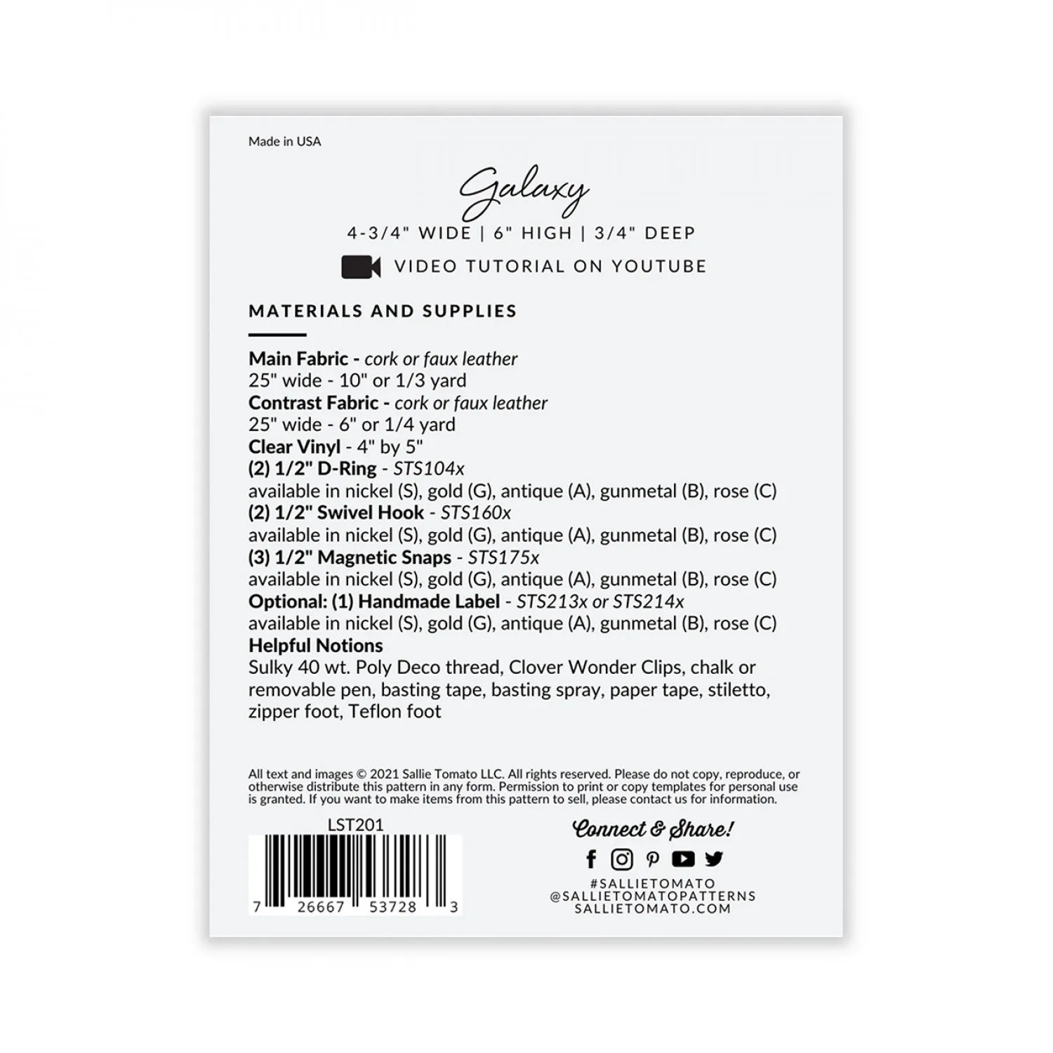 Galaxy Kit - Sallie Tomato